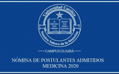 NOMINA DE POSTULANTES ADMITIDOS A MEDICINA 2020